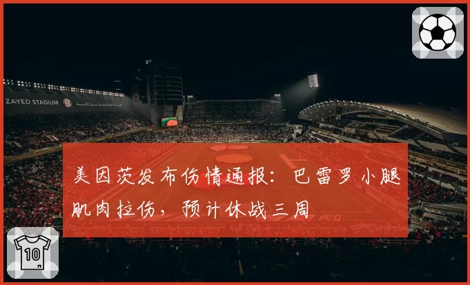 美因茨发布伤情通报：巴雷罗小腿肌肉拉伤，预计休战三周