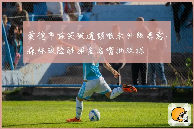 爱德华兹突破遭锁喉未升级恶意,森林狼险胜掘金名嘴批双标
